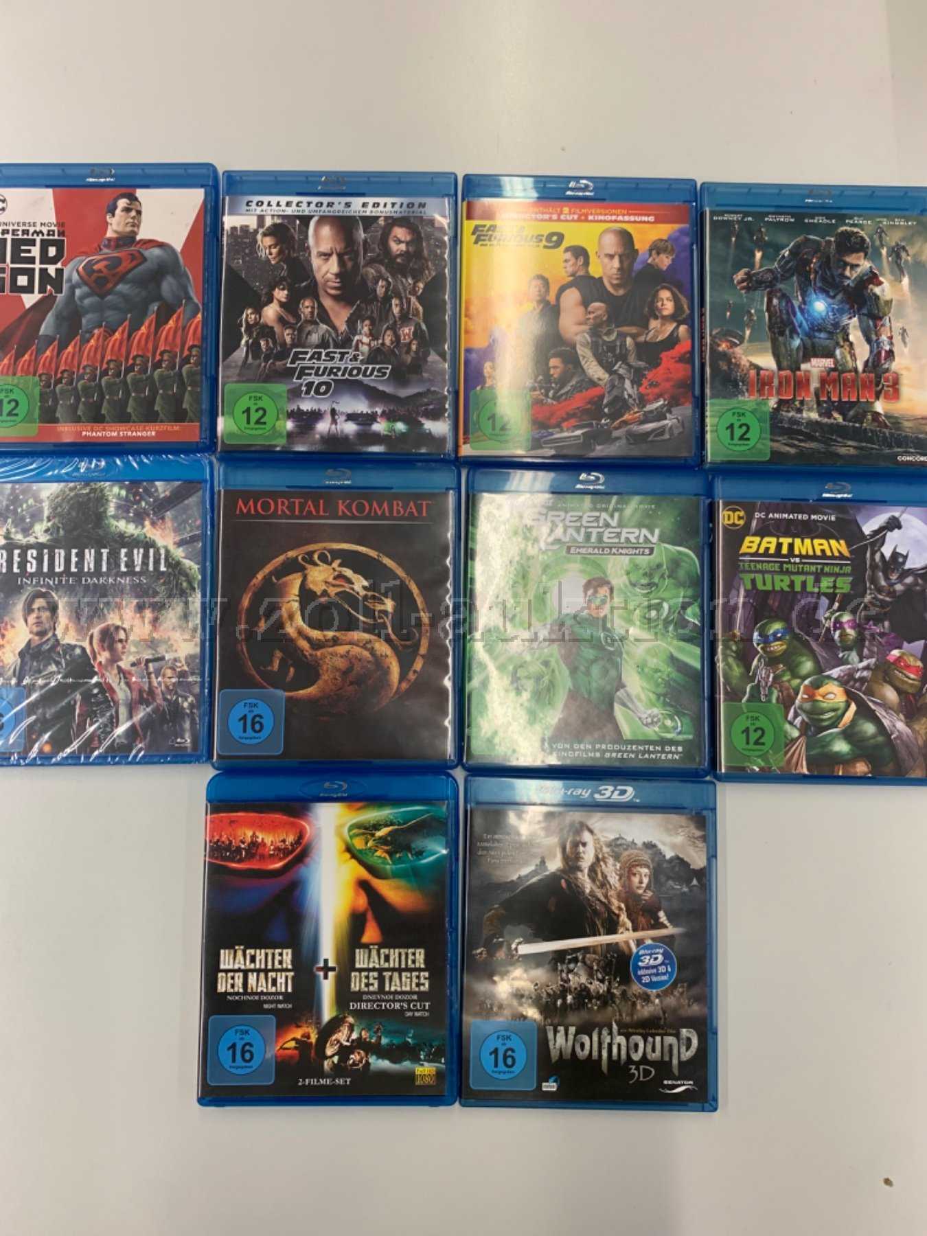 10 Blu-ray Discs, versch.