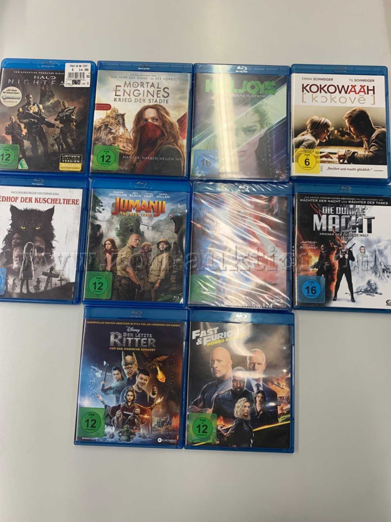 10 Blu-ray Discs, versch.