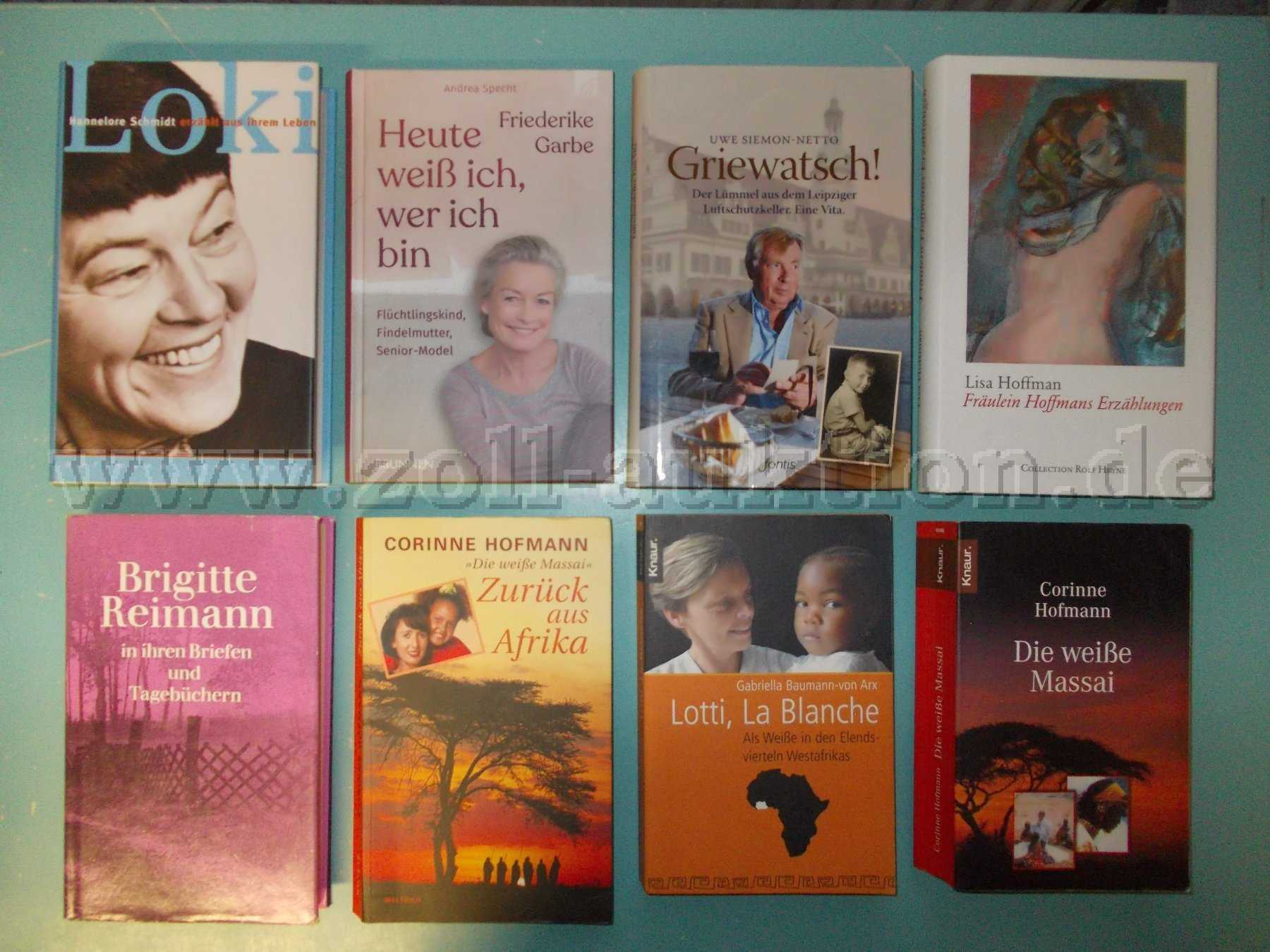 18 Bücher "Schicksale/ Biografisches"