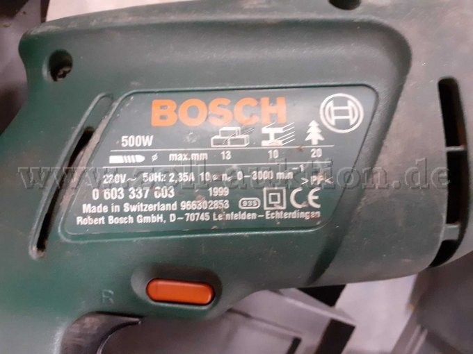Bosch Bohrmaschine Typenschild
