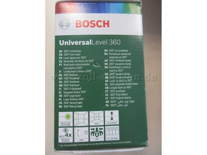 Bosch Level 360 Karton Beschreibung