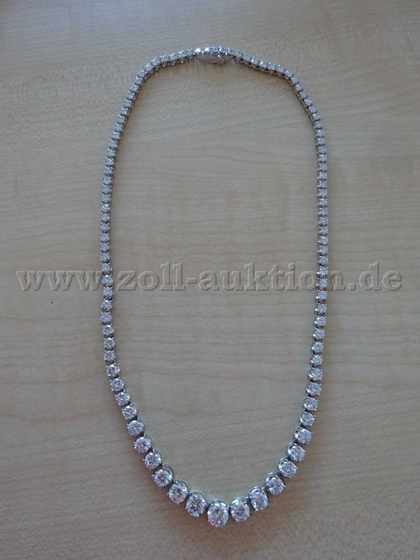 1 Collier, 585er Weißgold, 41cm Totallänge