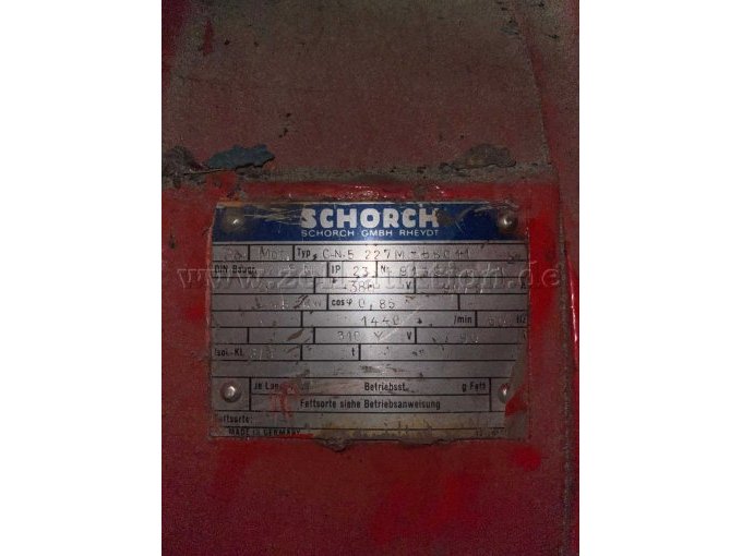Typenschild Schorch Antriebs-/Hauptmotor