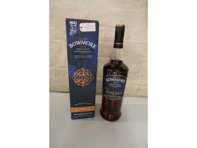 Whisky "Bowmore Black Rock" Gesamtansicht mit OVP