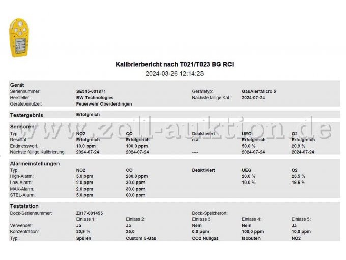 Kalibrierungsbericht