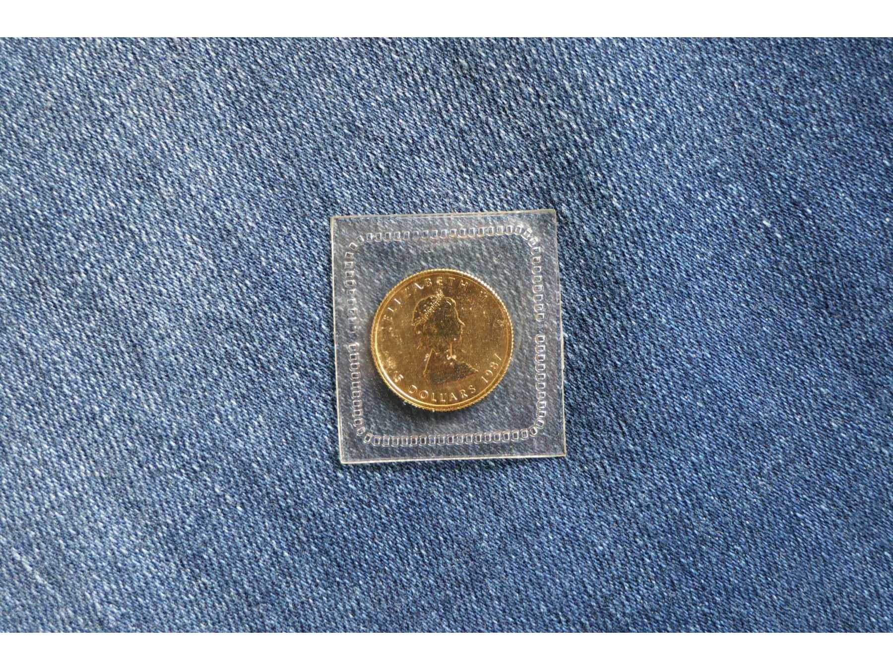 Rückseite der Münze mit Nennwert , Prägejahr und Unzeneinheit