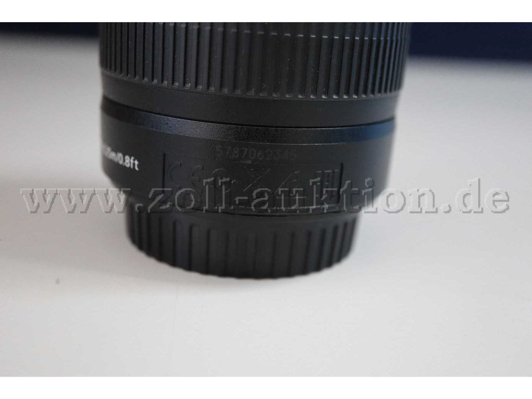 Objektiv Canon EFS 18-55 mm 0.25m/0.8ft CE Kennzeichnung