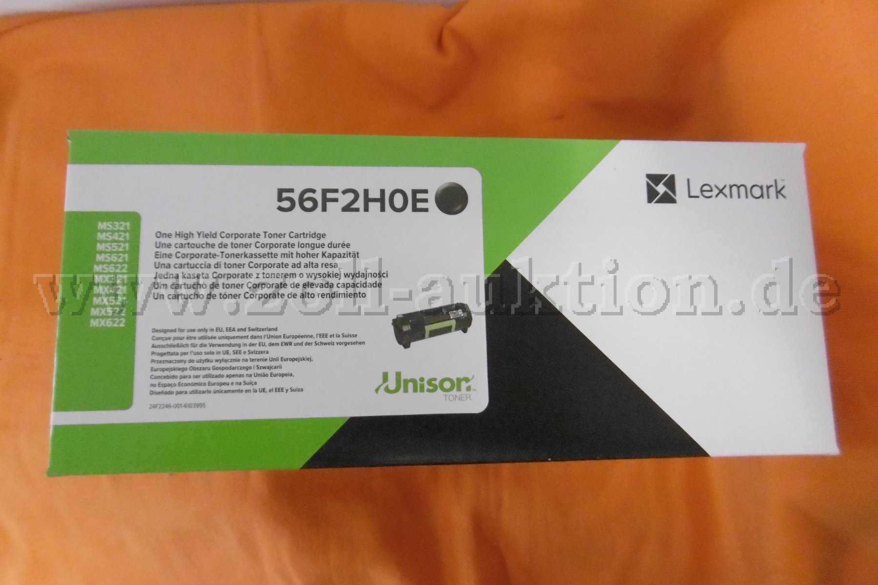 1 Lexmark Tonerpatrone 56F2H0E, schwarz