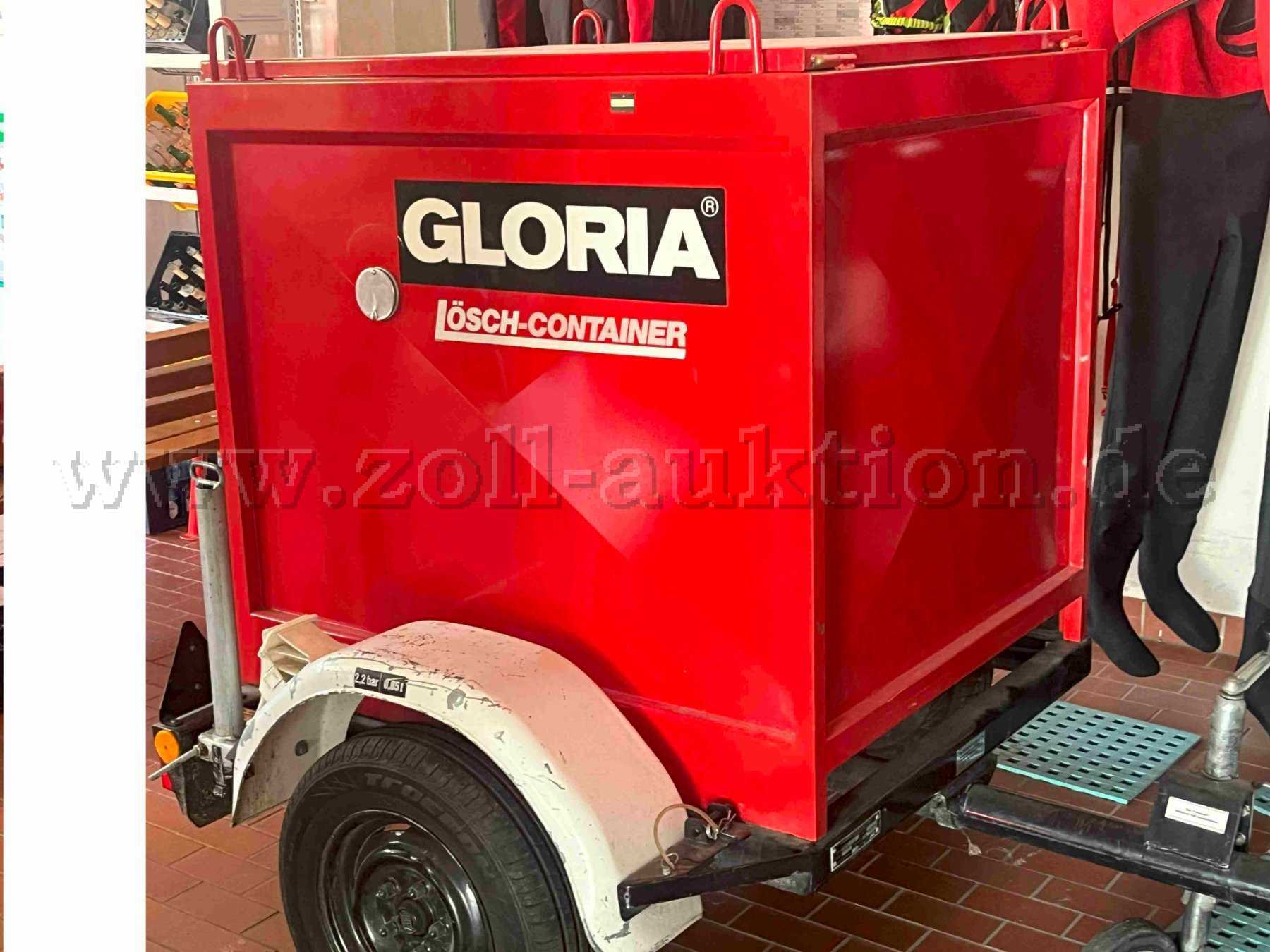 1 Pulverlöschanhänger Gloria PC250, (defekt)