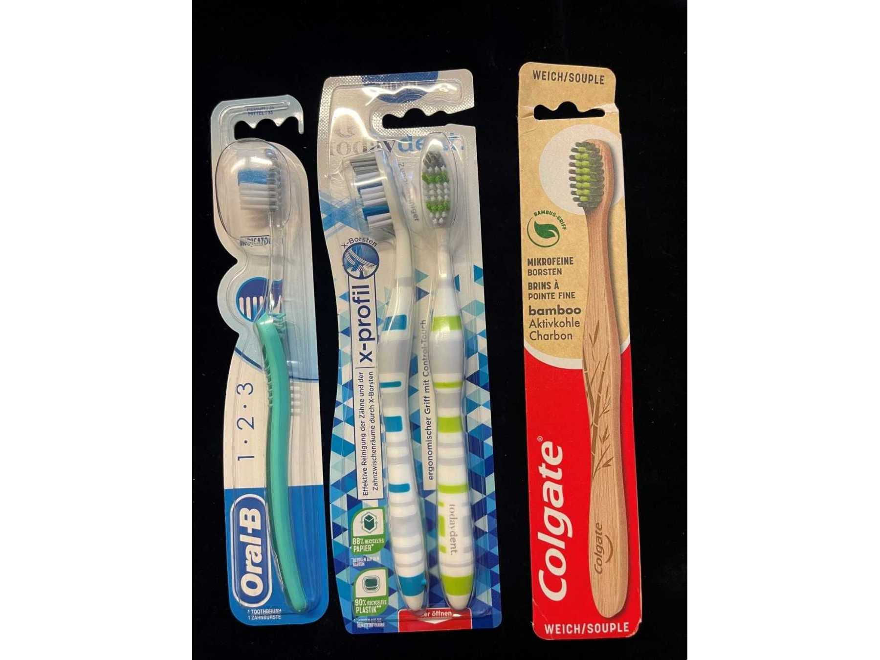 Oral-B, Todaydent, Colgate Zahnbürsten