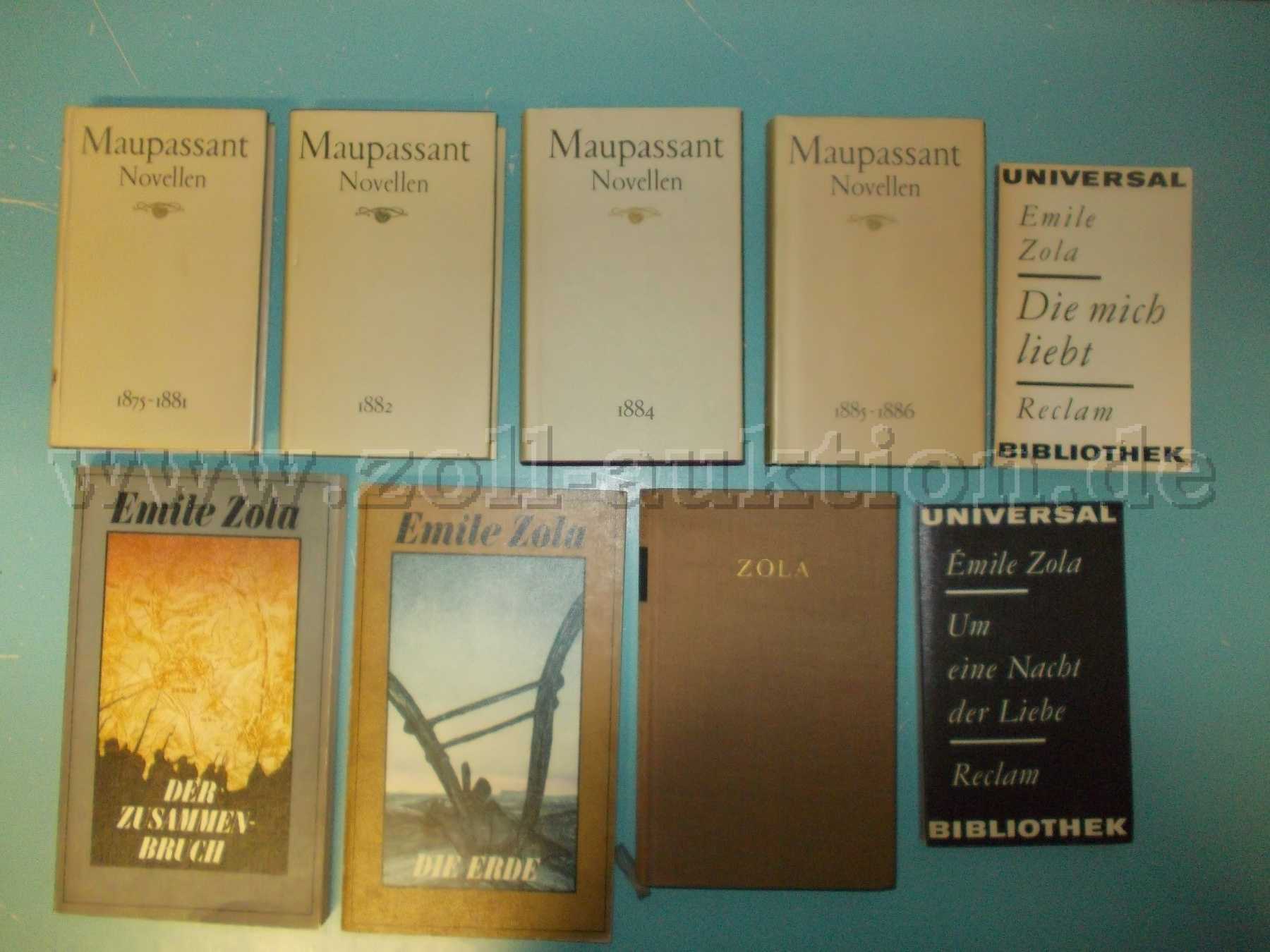 22 Bücher "Zola, Balzac, Maupassant"