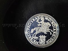 Vorderansicht Silberdukat mit Reiter und Wappen der Provinz Utrecht
