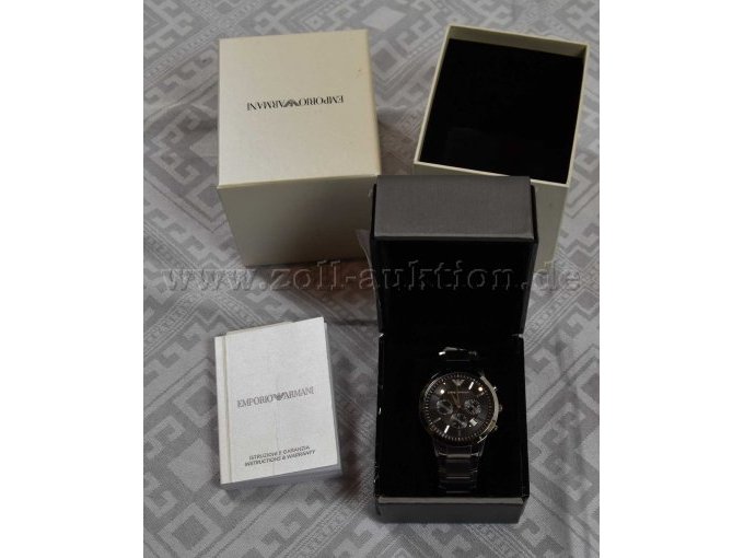 1 Herrenarmbanduhr „Emporio Armani“ Chronograph in der Original Uhren Box mit Umverpackung