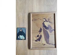 2 Holzbilder "Petrus Paulus Rubens" und Petrus am Himmelstor"