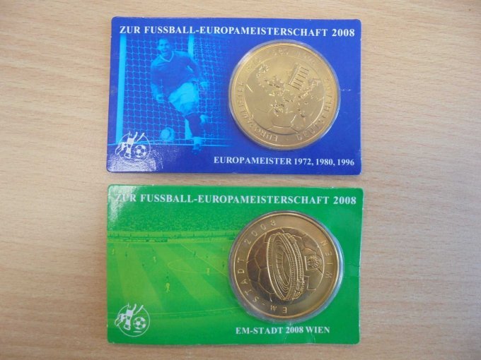 2 Münzen Fussball Europameisterchaft 2008