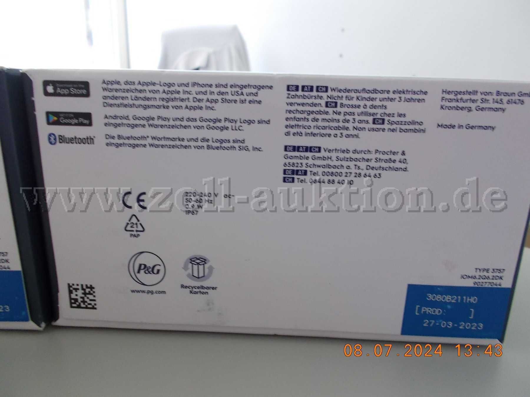 2x Oral-B iO Series 6N Elektrische Zahnbürste Lava Black