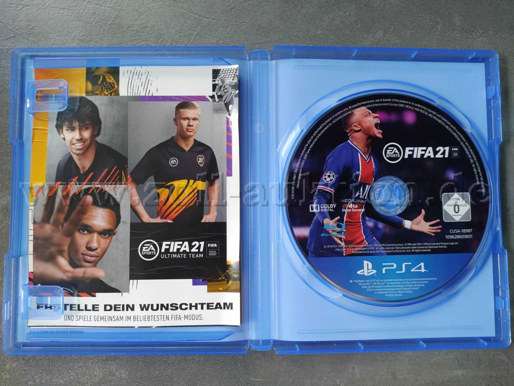 FIFA 21 aufgeklappte Hülle