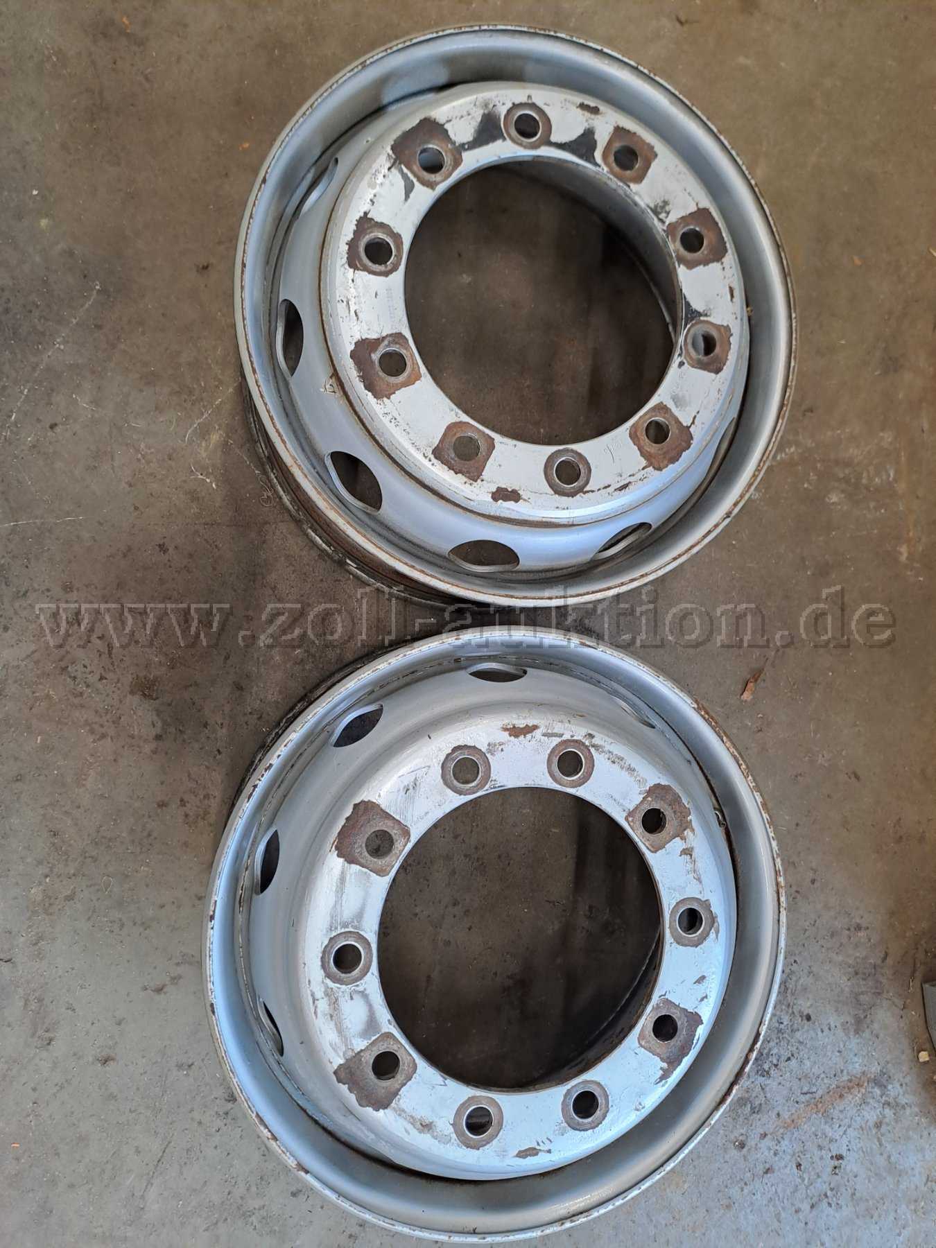 2 Stahlfelgen MAN TGA 22,5x9.00