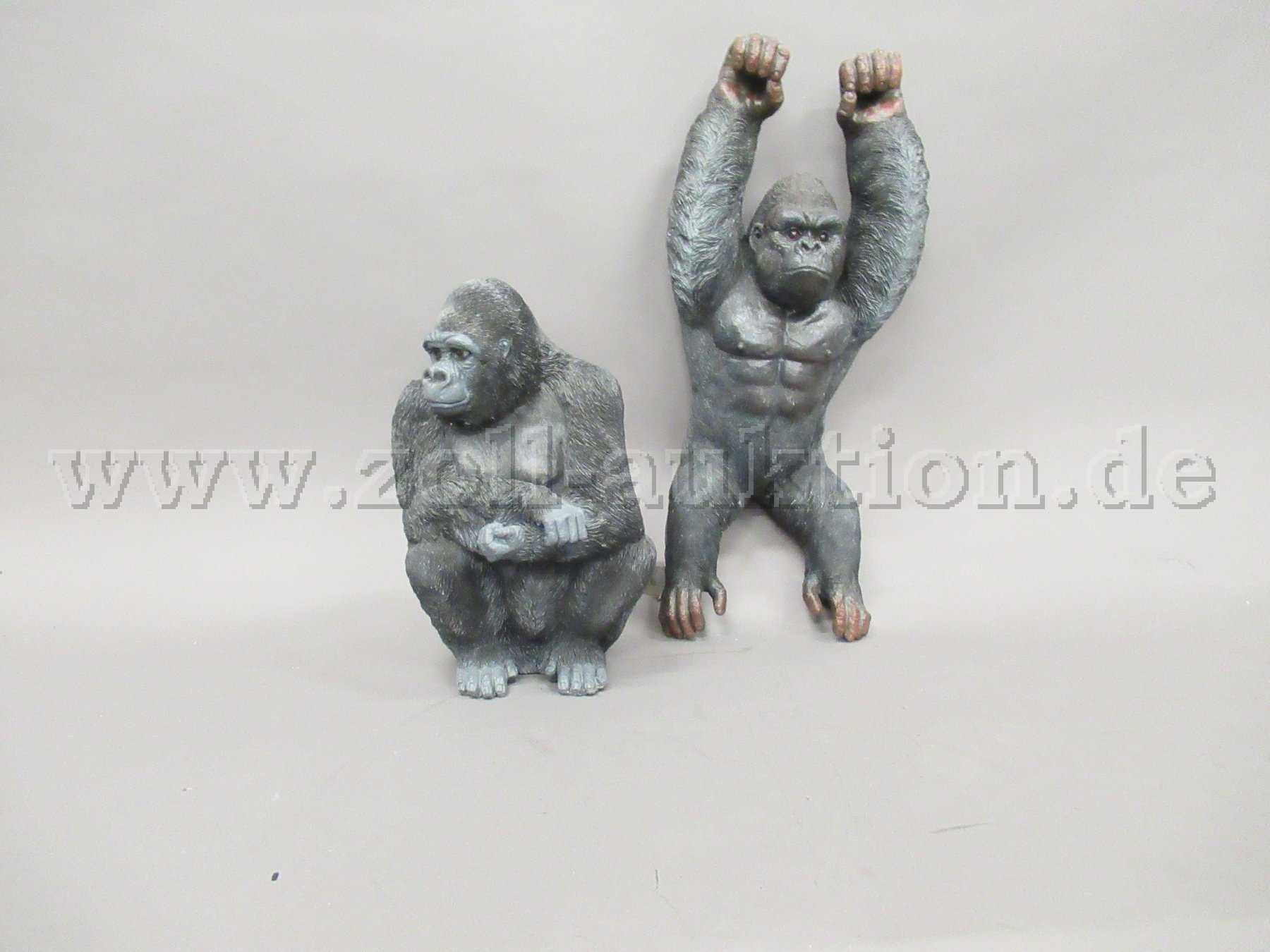 2 Tierfiguren Gorilla