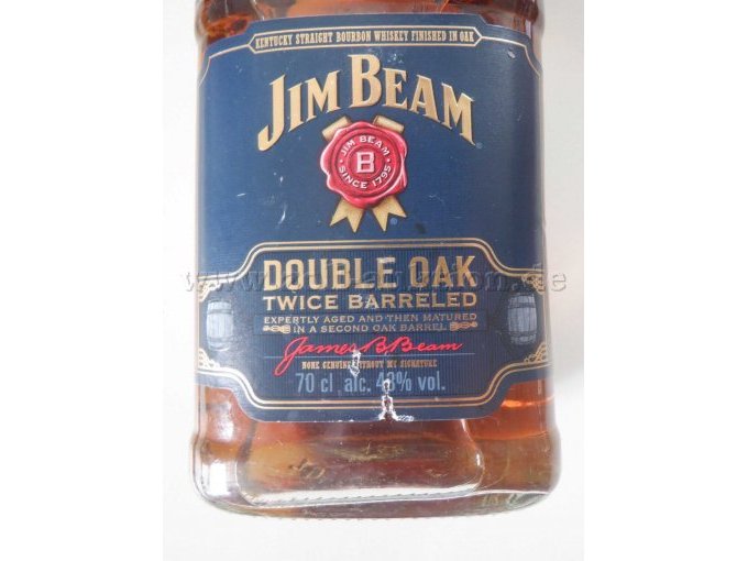 Etikett Jim Beam Double Oak