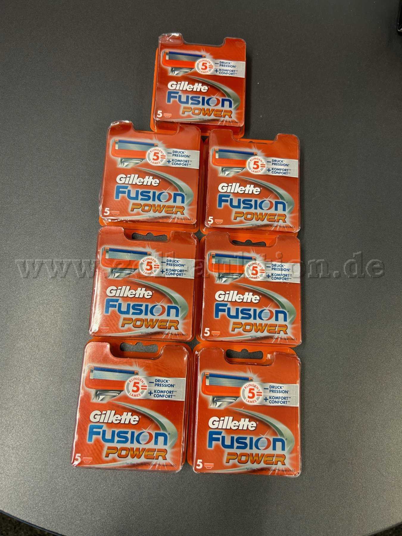 7 Packungen Gillette Fusion Power Ersatzklingen OVP